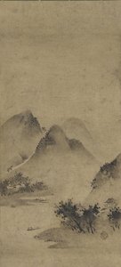 風景・室町時代（紙に墨） 作： Kano Motonobu